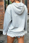 Solid Color Lace Trimmed Hoodie