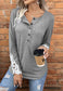 Contrast Lace Sleeve Detail Shirt