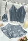 Satin Tank and Ruffle Hem Shorts