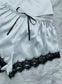 Lace Trim Satin Lounge Set