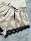 Lace Trim Satin Lounge Set