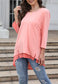 Flared Sleeve Double Hem Top