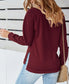 Classic Textured Knit Henley Sweater