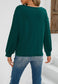 Contrast Side Button Sleeve Sweater