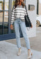 Classic Striped Patch Pocket Sweater