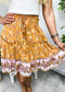 Bohemian Floral Print Skirt