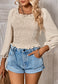 Ruffle Square Neck Shirred Blouse