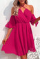 Tie Neck Surplice Dress