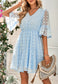 Clip Dot Sheer Sleeve Dress