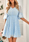 Clip Dot Sheer Sleeve Dress