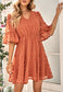 Clip Dot Sheer Sleeve Dress