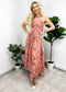 Cross Neck Halter Printed Dress