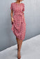 Polka Dot Contrast Button Dress