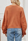 Ruched Long Sleeve Fall Sweater