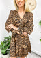 Leopard Print Button Front Dress