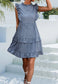 Leopard Print Ruffle Detail Dress