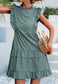 Leopard Print Ruffle Detail Dress