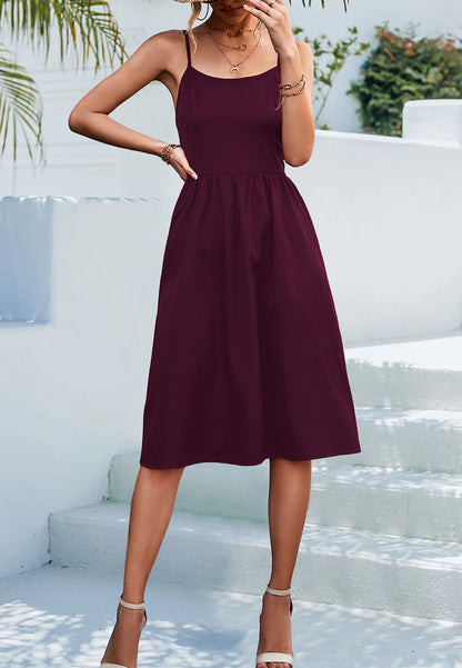 Solid Color Basic Dress