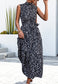 High Neck Cheetah Print Dress