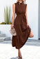 High Neck Cheetah Print Dress