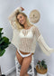 Solid Color Crochet Knit Cover-Up