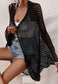 Batwing Sleeve Crochet Knit Cardigan