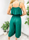 Solid Color Cold Shoulder Jumpsuit