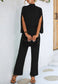 Pleated Cape Style Jumpsuit