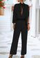 Pleated Cape Style Jumpsuit
