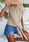 Ruffle Sleeve Tie Hem Blouse