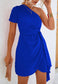 One Shoulder Overlap Dress