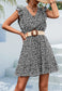 Ditsy Floral Ruffle Front Dress