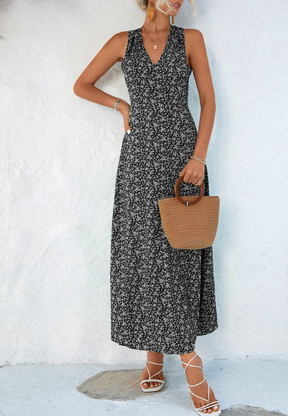 Ditsy Floral Open Back Dress