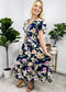 Ruffle Sleeve Shirred Waist Dress