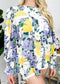 Multicolor Floral Lace Detail Blouse