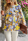 Multicolor Floral Lace Detail Blouse