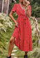Ditsy Floral Ruffle Hem Midi Dress
