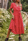 Ditsy Floral Ruffle Hem Midi Dress