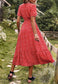 Ditsy Floral Ruffle Hem Midi Dress