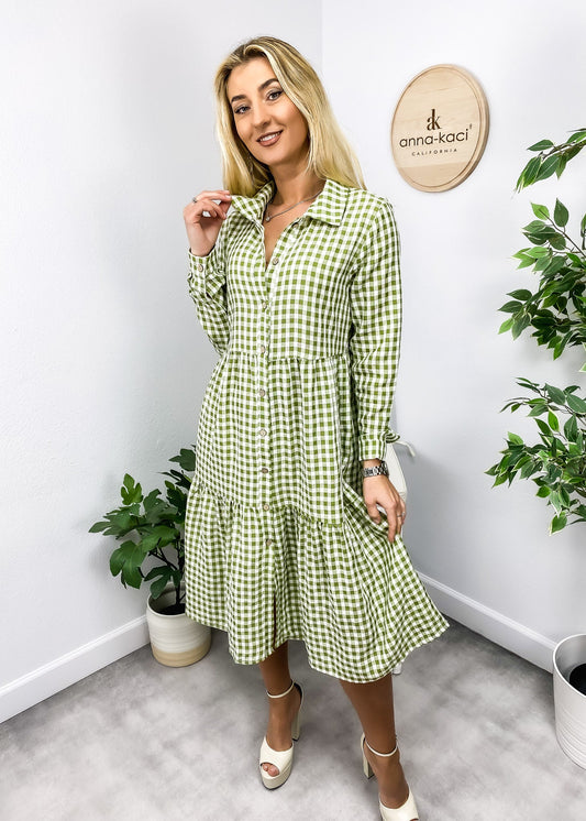 Gingham Button Down Dress