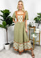 Square Neck Boho Maxi Dress