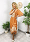 Square Neck Boho Maxi Dress