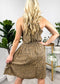 V Neck Cheetah Tiered Dress