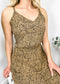 V Neck Cheetah Tiered Dress