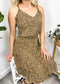 V Neck Cheetah Tiered Dress