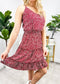 V Neck Cheetah Tiered Dress