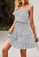 V Neck Cheetah Tiered Dress
