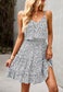 V Neck Cheetah Tiered Dress