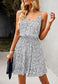 V Neck Cheetah Tiered Dress