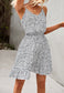 V Neck Cheetah Tiered Dress